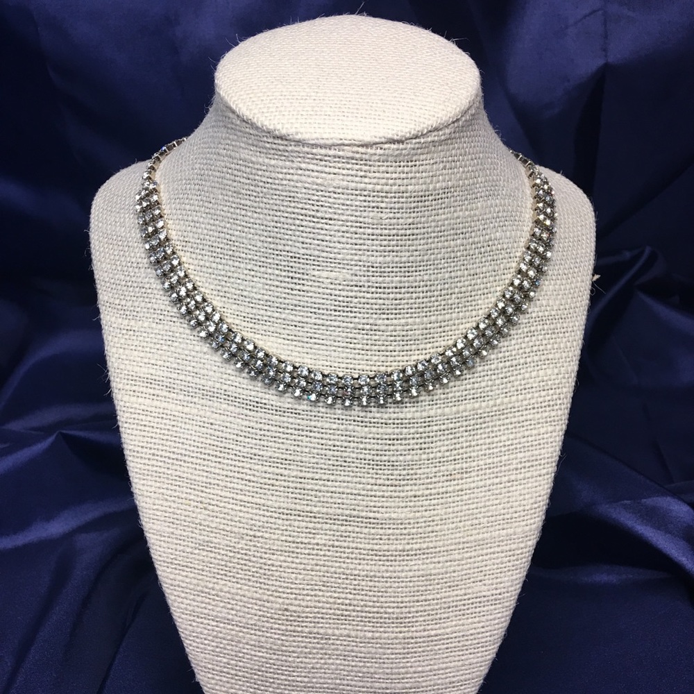 Vintage costume three tier necklace